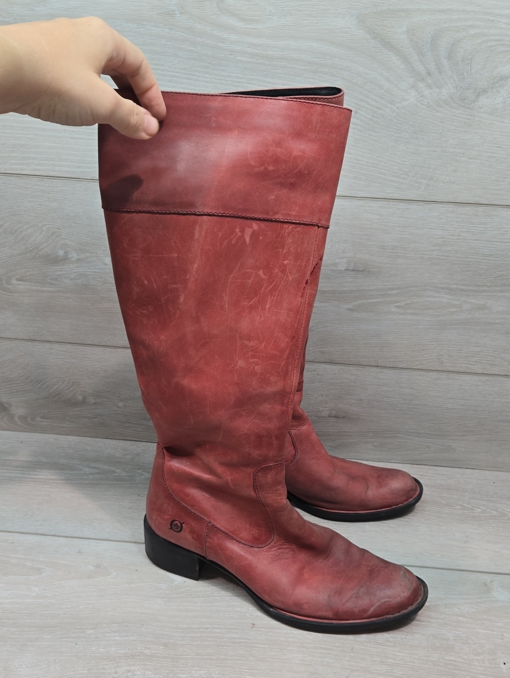 Born Women Tall Leather Riding Boots Shoes Sz 7.5